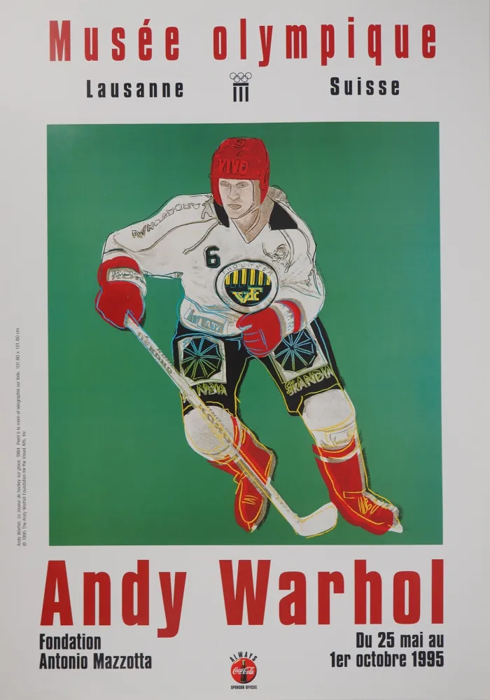 Livre Illustré Warhol - Joueur de Hockey