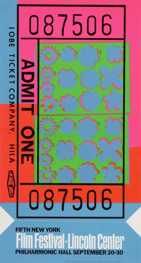 Sérigraphie Warhol - Lincoln Center Ticket