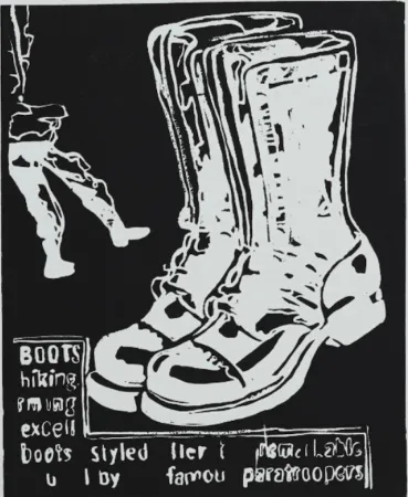Sérigraphie Warhol - Paratrooper Boots Negative