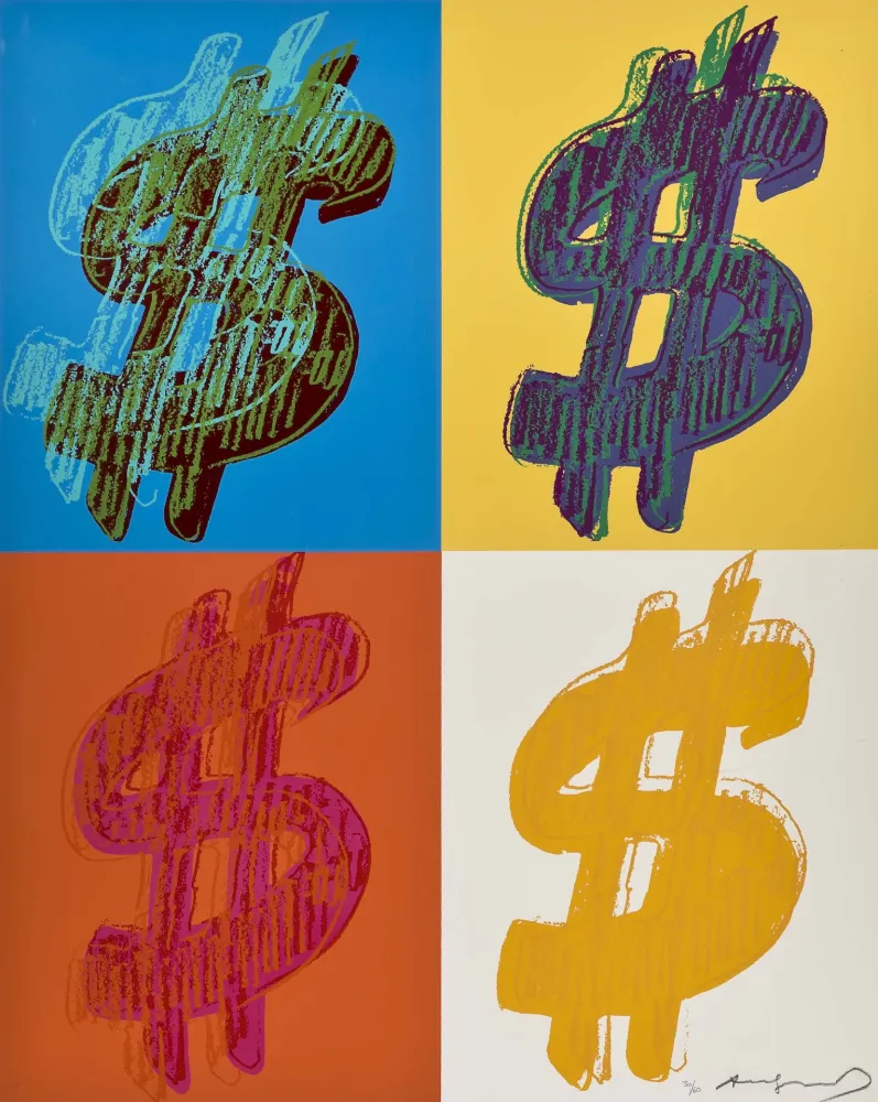 Sérigraphie Warhol - $ (Quadrant)
