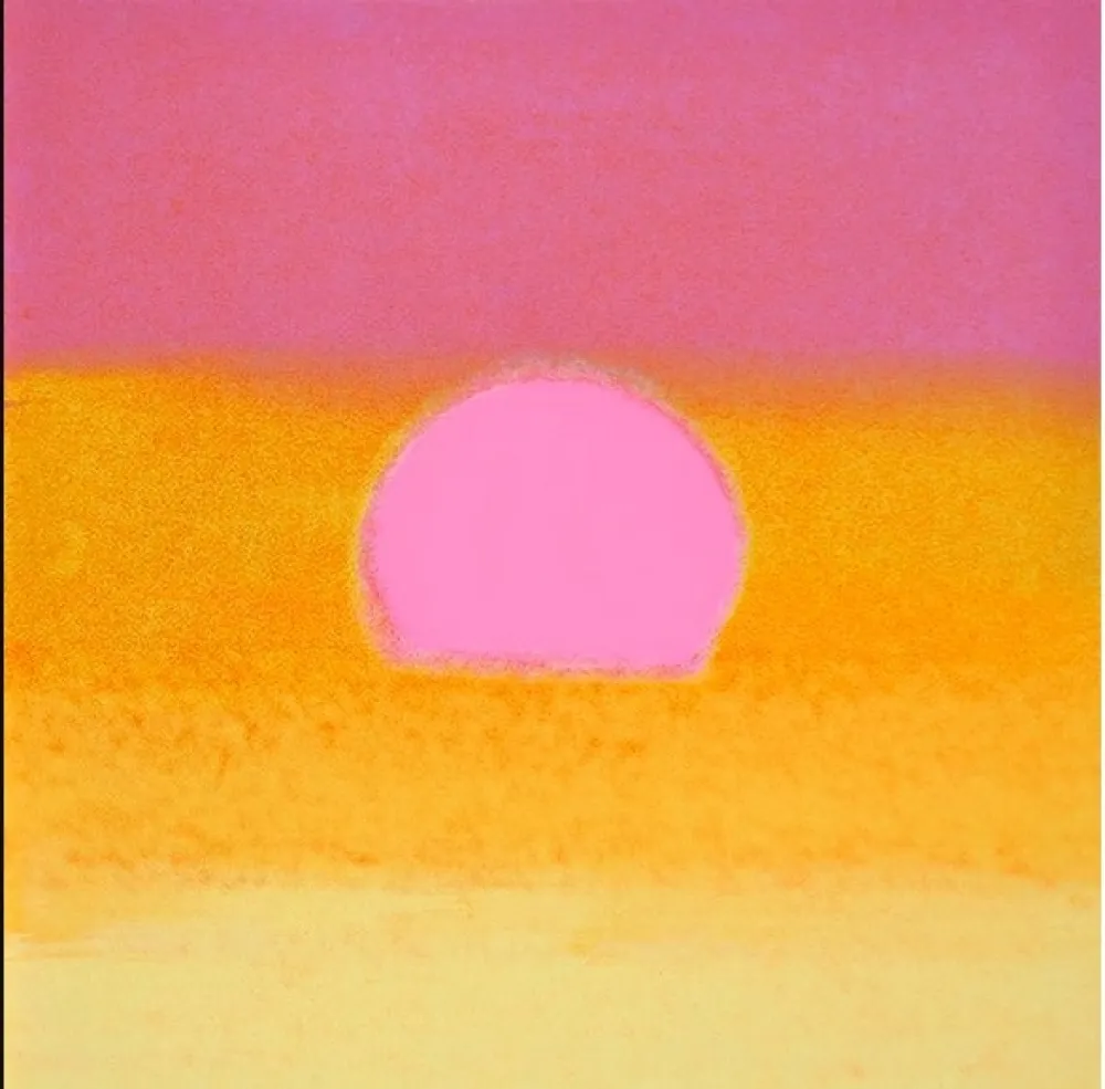 Sérigraphie Warhol - Sunset (Unique) (Pink/Yellow)