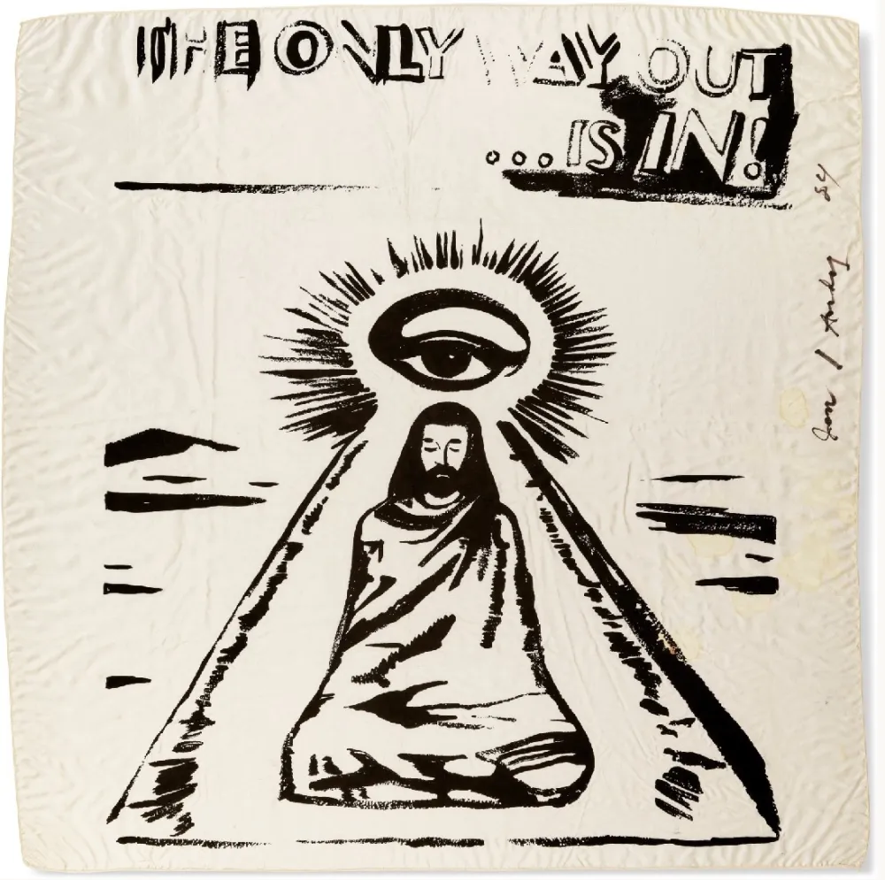 Sérigraphie Warhol - The Only Way Out is In (FS IIIA.55) (Silk Scarf) 