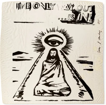 Sérigraphie Warhol - The Only Way Out is In (FS IIIA.55) (Silk Scarf) 