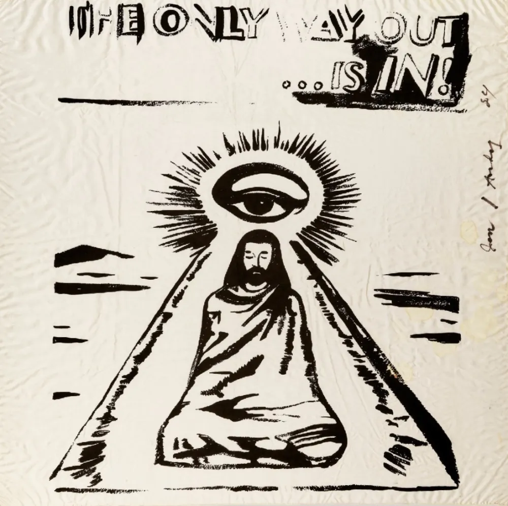 Sérigraphie Warhol - The Only Way Out is In (FS IIIA.55) (Silk Scarf) 