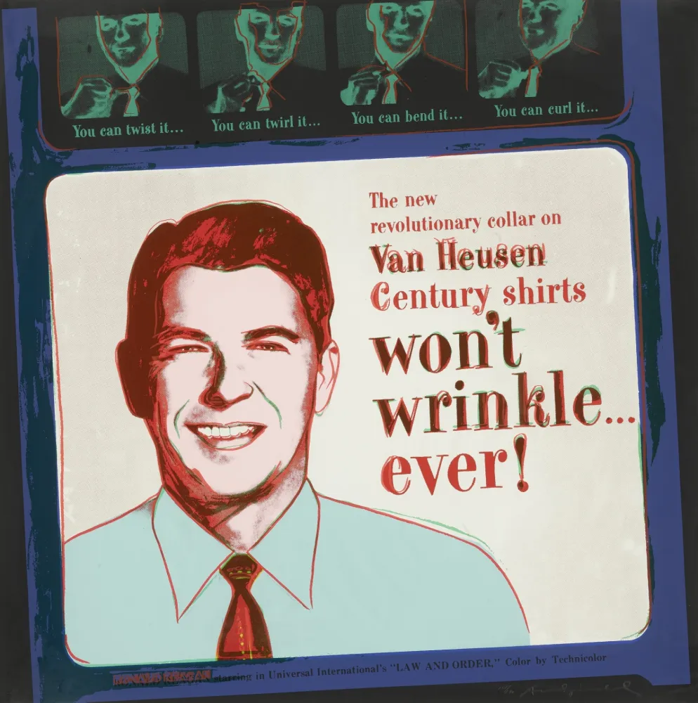 Sérigraphie Warhol - Van Heusen (Ronald Regan)