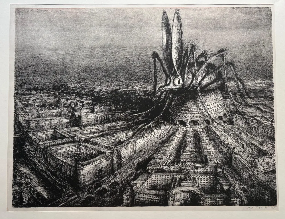 Lithographie Weber - Die Angst regiert