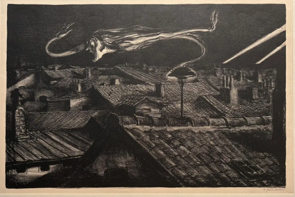 Lithographie Weber - Die Sirene