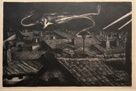 Lithographie Weber - Die Sirene