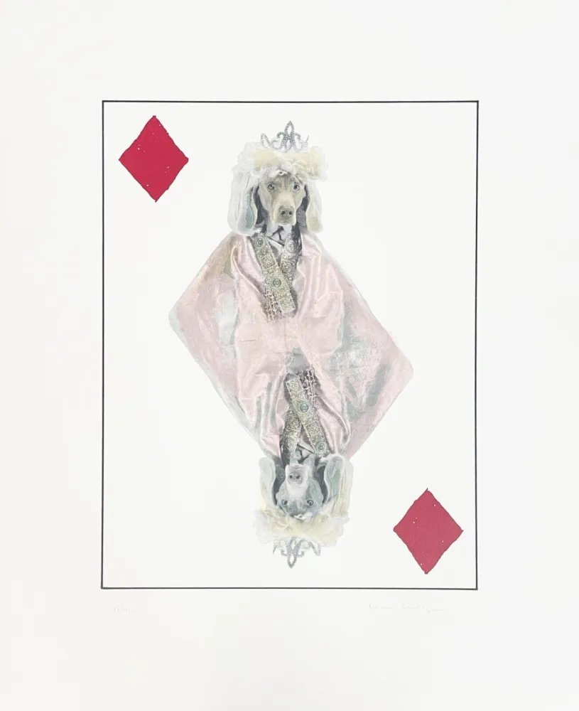 Lithographie Wegman - Royal Flush (Diamonds)
