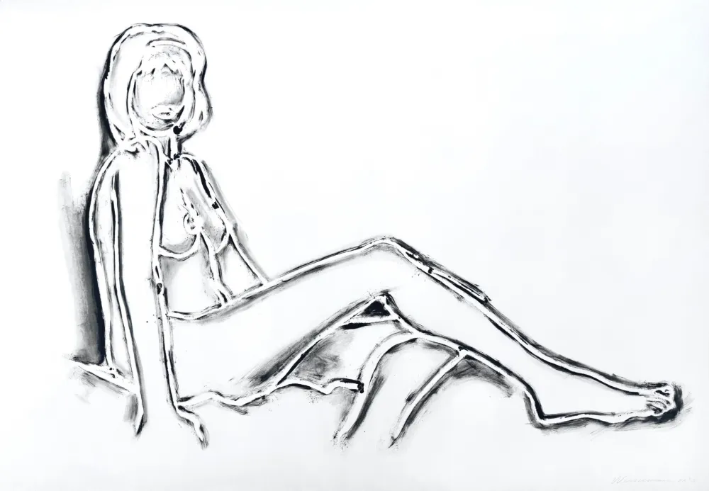 Lithographie Wesselmann - Monica Sitting