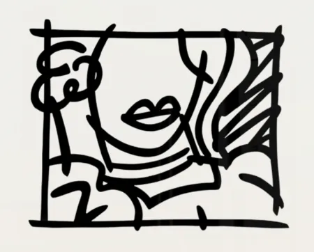 Sérigraphie Wesselmann - Woman with Green Blouse