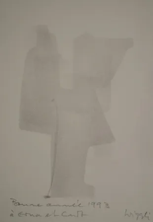 Lithographie Wiggli - Neujahrskarte 1993