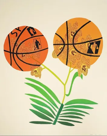 Lithographie Wood - Double Basketball Orchid (State I)