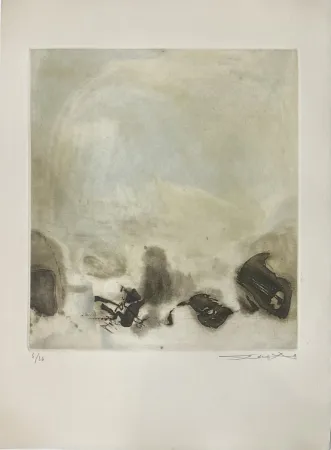 Eau-Forte Zao - L'étang 