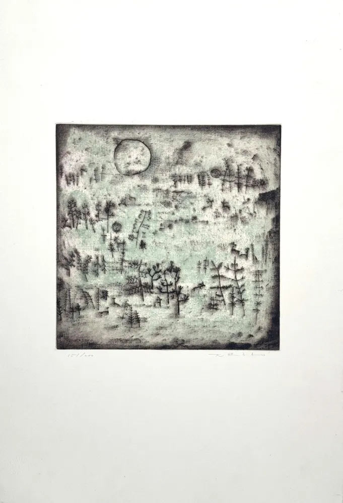 Eau-Forte Zao - Paysage au soleil 
