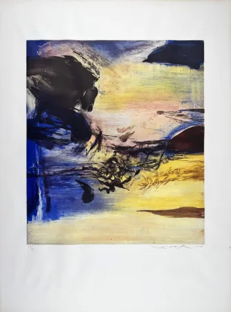 Eau-Forte Et Aquatinte Zao - Sans titre