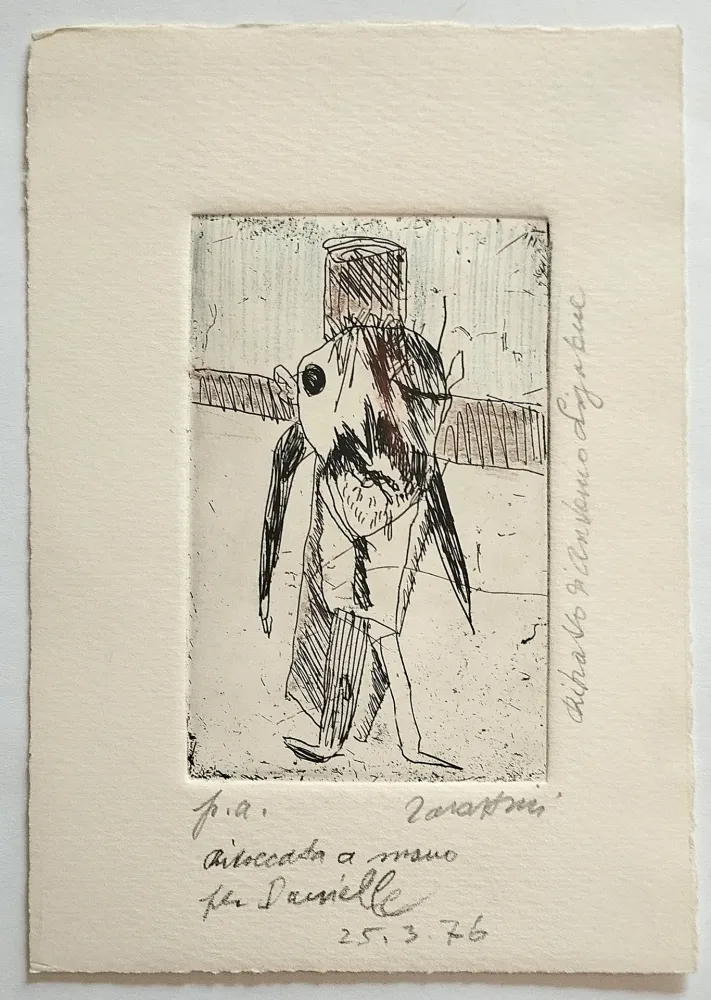 Eau-Forte Zavattini - Ritratto di Antonio Ligabue