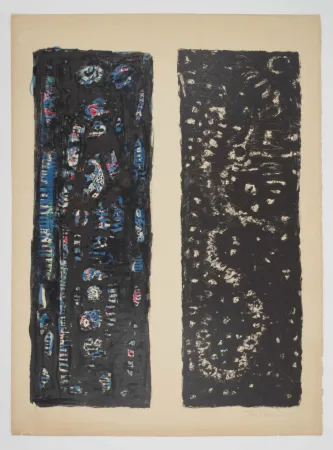 Aucune Technique Zeid - [Lithographie rehaussée à l'aquarelle. - Watercolor enhanced lithograph].