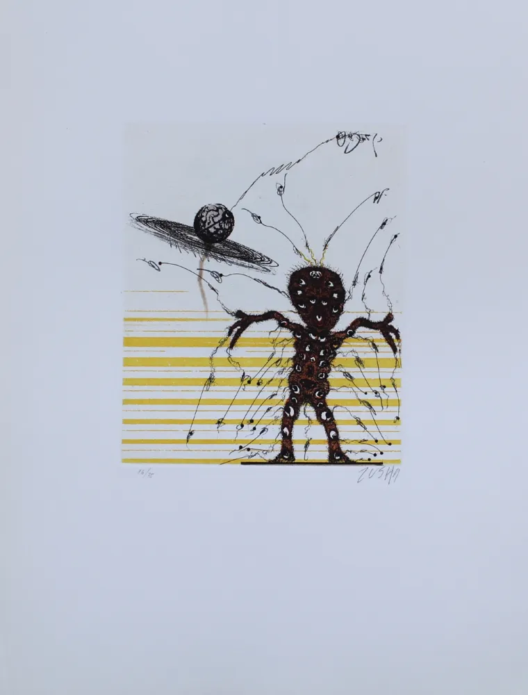 Eau-Forte Et Aquatinte Zush - Siluro